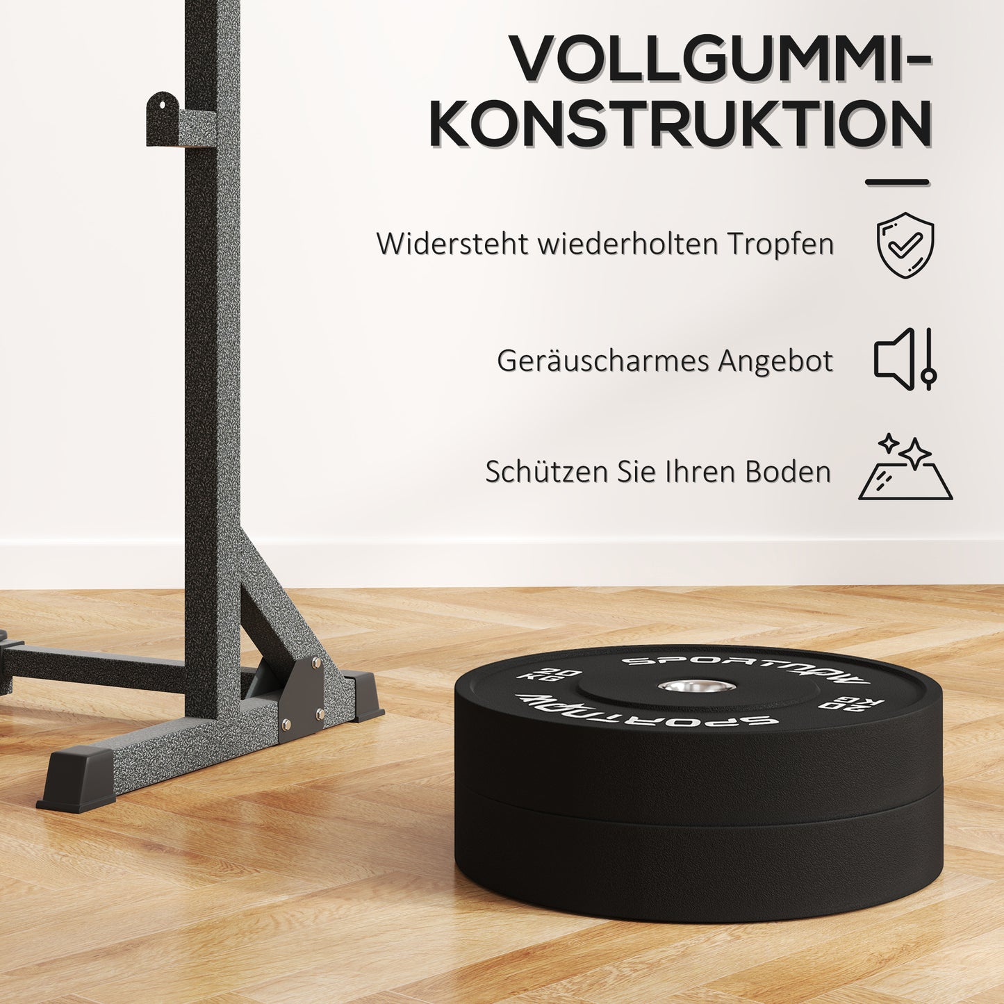 Gewichtsschijven – Halterschijven – Gewicht Platen – Haltergewichten – Gewicht Schijven – Olympische Standaard – Rubberen Coating – 2 x 20 kg – Zwart