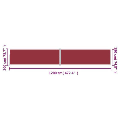 Retractable windshield 200x1200cm rood removable temporary outdoor