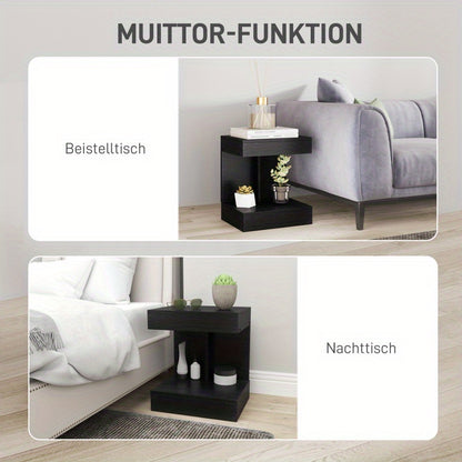 Salontafel – Bijzettafel – Koffietafel – Side Table – Witte Marmerlook – Stalen Frame – Set Van 2 – Compact & Stabiel