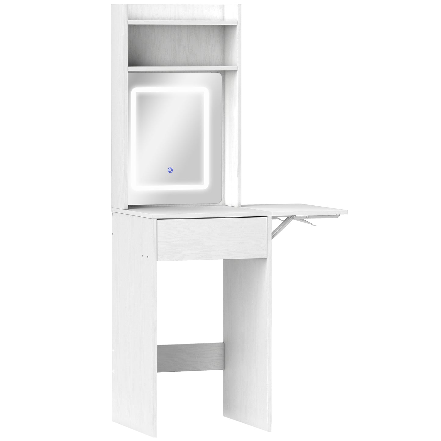 Make-up Tafel – Kaptafel – Make-up Bureau – Schminktafel – Vanity Tafel – Compact Ontwerp – LED-verlichting Met Spiegel