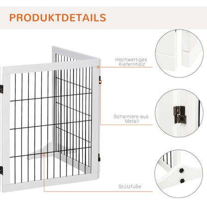 Dog barrier, safety gate, dog gate with support feet, stair gate, dog barrier, door gate for fireplace &amp; stove, pinewood white 185 x 36 x 71cm, Pet Safety Gate, Classic Design, Handcrafted Gate, Highquality Materials, Adj