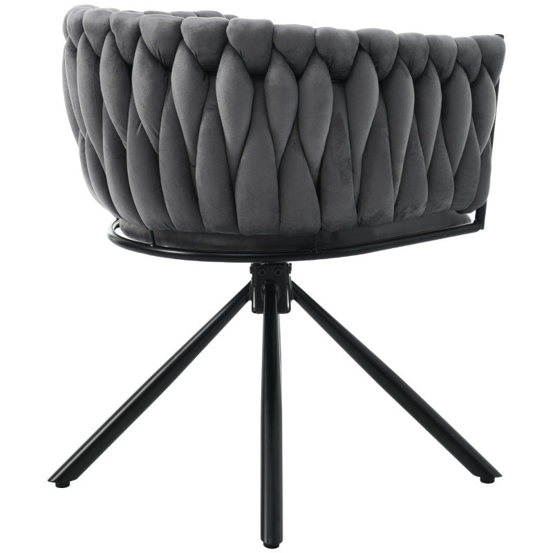 Draaifauteuil – Fauteuil – Lounge Stoel – Zithoek Stoel – Bureau Stoel – Velvet Bekleding – Metalen Onderstel – 360° Draaibaar – Max. 150 kg Belastbaar - Grijs