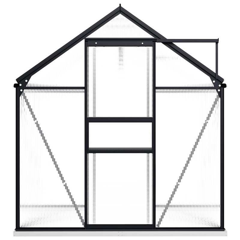 Kas – Kweekkas – Tuinkas – Plantenkas – Broeikas – Antraciet Aluminium Frame – Weerbestendig Met Stevige Fundering – Compact 3,61 m²