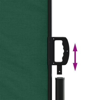 Zonnescherm Zijwand Uitrekbaar – Scherm Tuin Afsluiting – Windscherm Balkonscherm – Privacy Scherm Donkergroen – 220x500 cm – Duurzaam Waterbestendig Polyester
