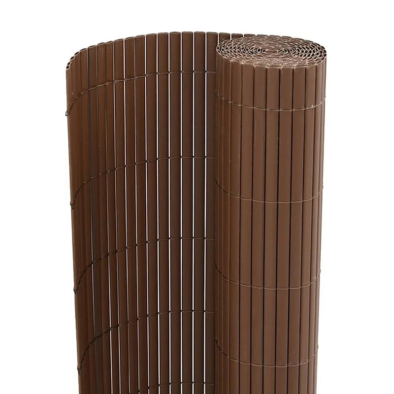 Strong and stable Tuinhek Dubbelzijdig Bruin 1.8x5m PVC, Outdoor Enclosure, Backyard Divider, Heavyduty Barrier, Doublesided Fencing, Pvc Fencing, Pet Owners, Diy Installers