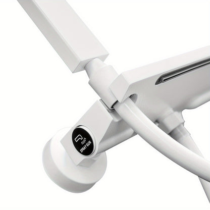 Modern White Waterfall Bath Tap with Hand Shower - Brushed Nickel Finish Bathtub Faucet, Single Handle Control, Wall-Mounted Design, Easy Installation with Included Hardware, Durable & Corrosion-Resistant for Spa-Like Bathing