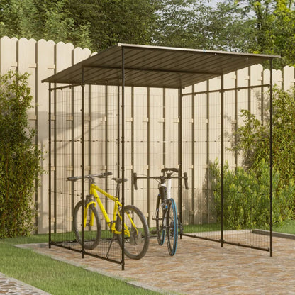 Fietsenstalling – Fietsberging – Fietsenhok – Fietsgarage – Tuinschuur – Roestbestendig Staal – Compact 190x190x222 cm Zwart