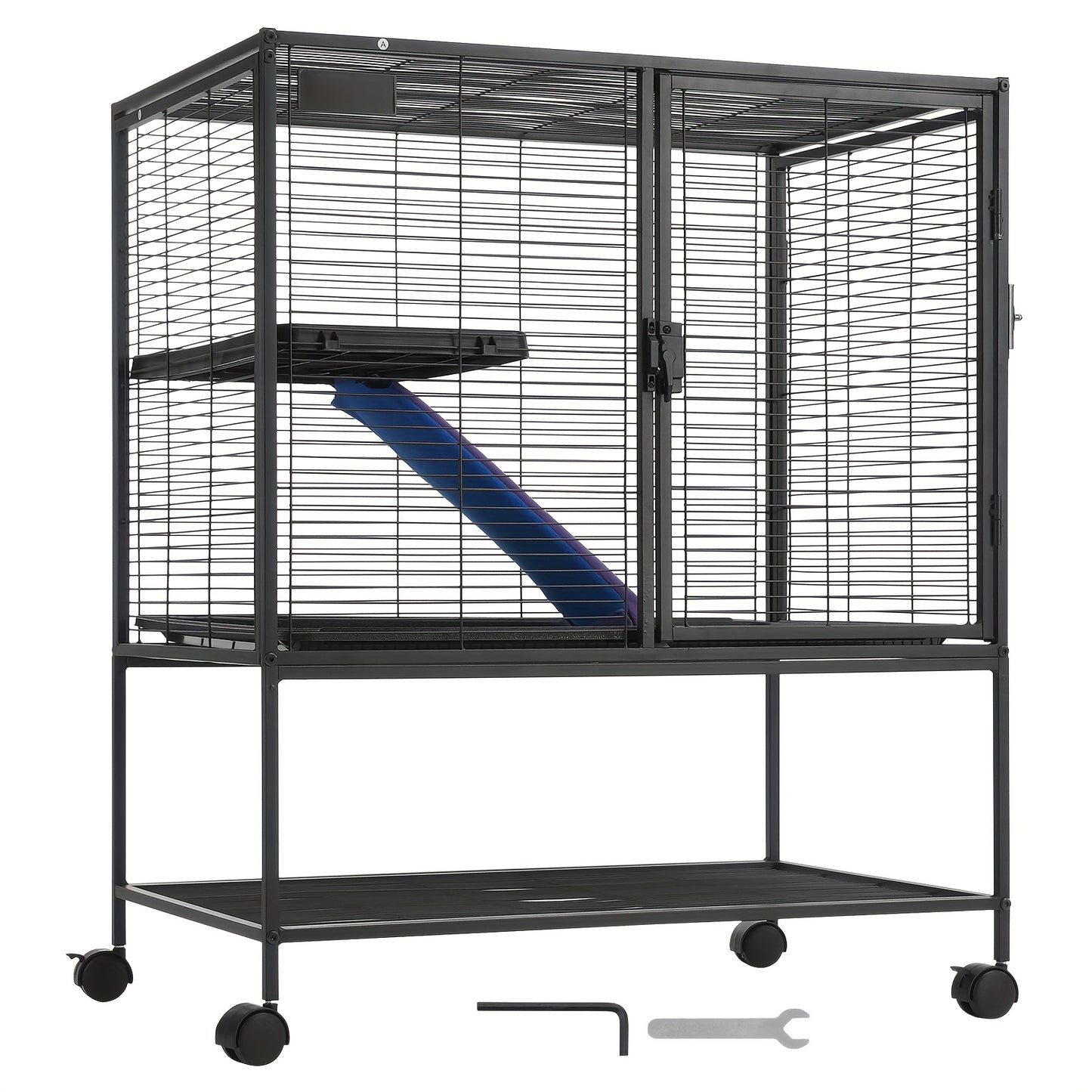 Dierkooi – Kleindierkooi – Kooien – Kleine Huisdieren Kooi – Fret Kooi – 164 cm Hoog – Metalen Constructie Met Wielen