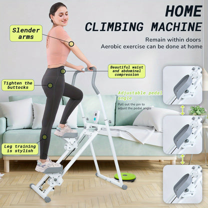 Vertical Climber – Stair Master – Stepper – Traptrainer – Thuis Fitnessapparaat – Inklapbaar – Roestvrij Staal – Verstelbare Stapafstand – Compacte Full-Body Workout