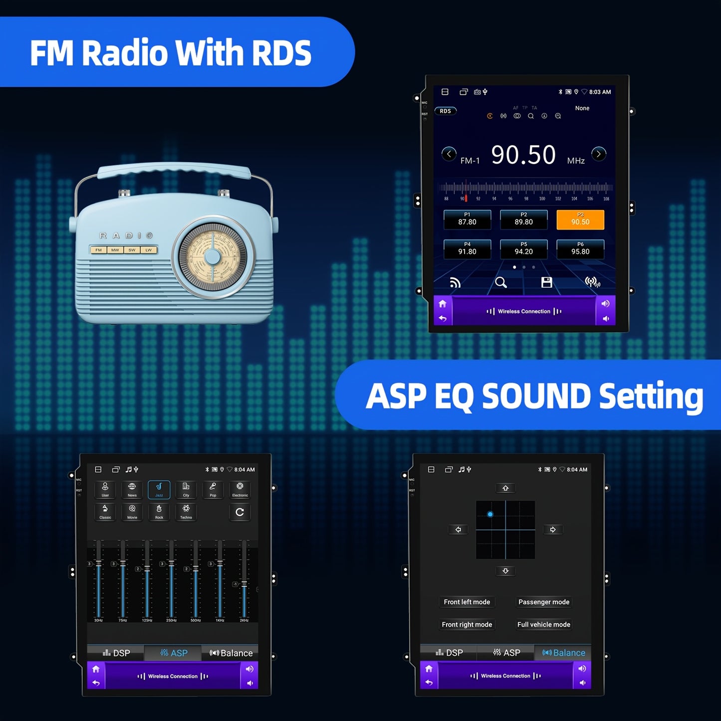 Android 15 Autoradio – Multimedia Systeem – 2-DIN Head Unit – Touchscreen Radio – Navigatiesysteem – Ford Focus MK3 (2012-2018) – 9,7 Inch HD Display – Draadloze Connectiviteit