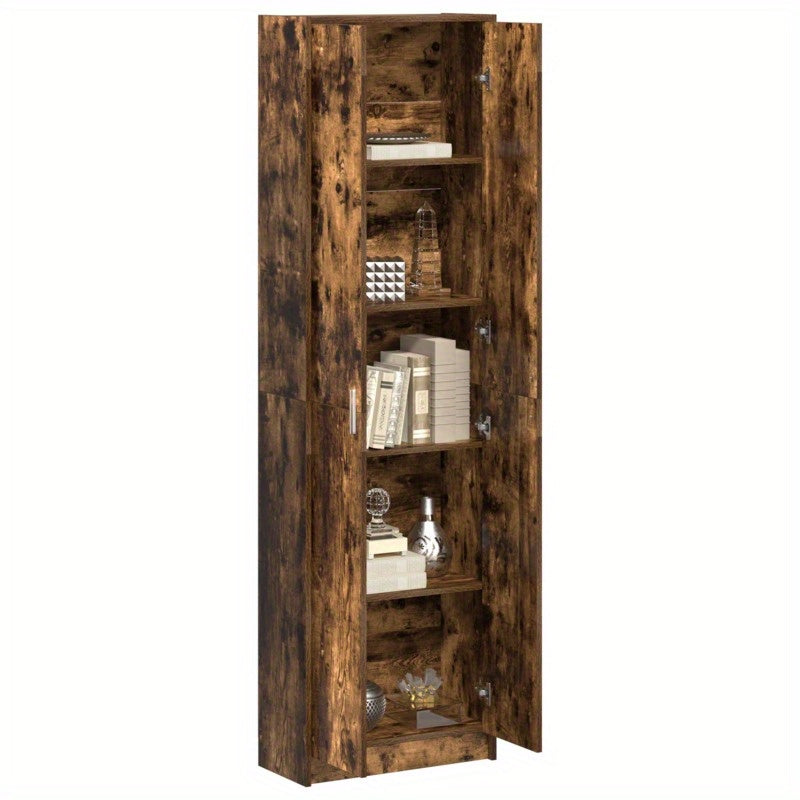 Kledingkast Modern – Garderobekast – Linnenkast – Kasten – Bergkast – Smoked Oak Finish – Ruimtebesparend Ontwerp (55x25x189 cm)