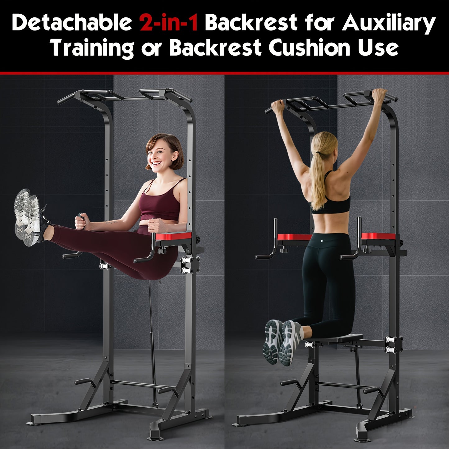 Optrekstang – Pull-up Bar – Krachtstation – Fitnessstang – Optrekapparaat – Verstelbare Hoogte 160-220 cm – Hydraulisch Ondersteund Systeem Met Rugsteun – Zwart