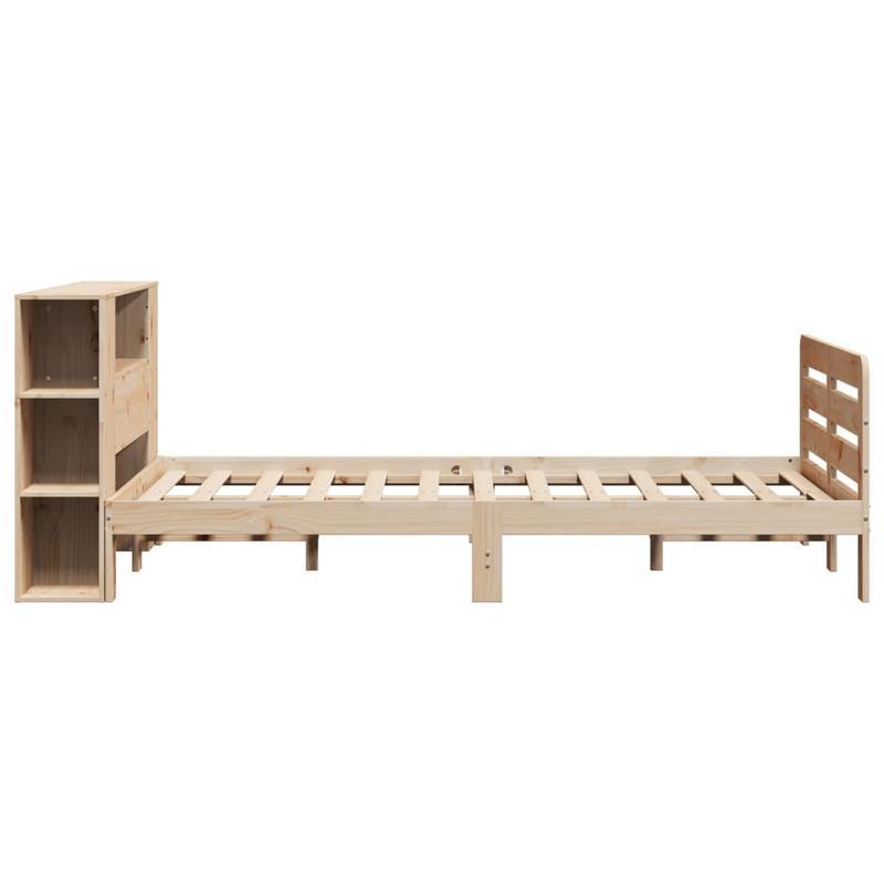 Queensize Bedframe – Bedframe – Bedbodem – Bedombouw – Slaapkamermeubel – Hardhouten Constructie – Eenvoudige Montage – Natuurlijke Houten Look – Modern Minimalistisch – Geschikt Voor Queensize Matrassen – Marrone