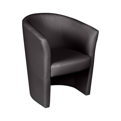 Dpanett Armchair, Upholstered Living Room Chair, Padded Seat with Eco-Leather Armrests, 64x63x76 cm, Available in 5 Colors