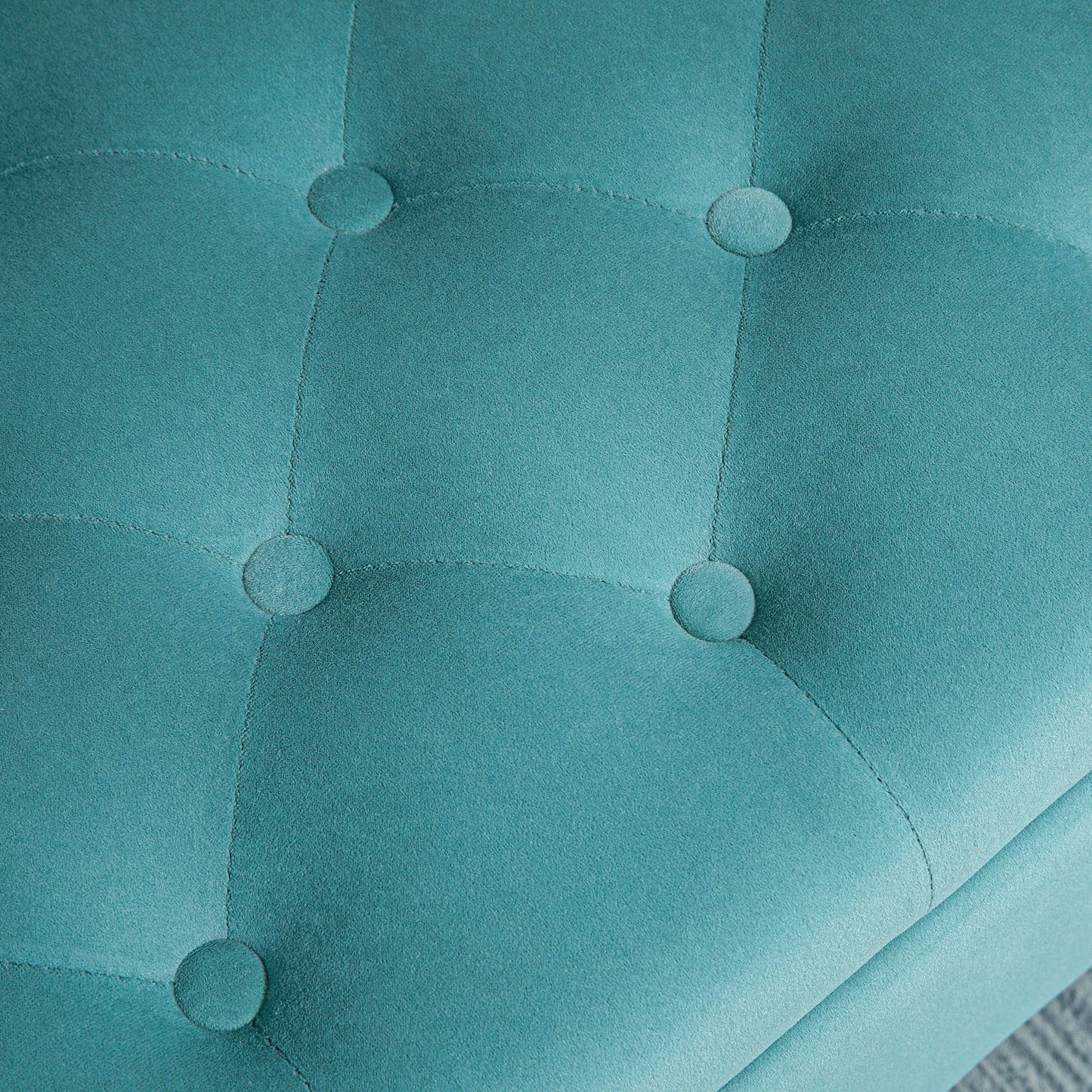 Bankje – Zitbank – Opbergbank – Halbank – Vintage Design – Fluweelachtige Afwerking – Groene Kleur – Ruime Opbergruimte