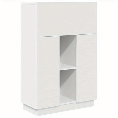 Opbergtafel – Werktafel – Bureau – Studietafel – Schrijfmeubel – Wit – Lade Opbergruimte – Strak Design