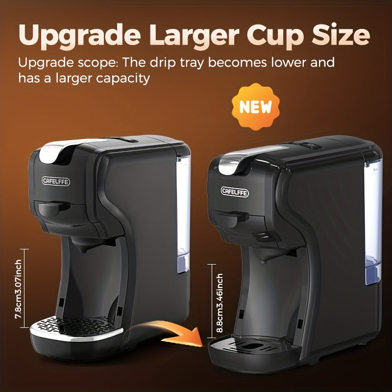 1pc Cafelffe Capsule Coffee Machine - Espresso Machine DG* Cappuccino Nes* Capsule Coffee Machine Coffee-Themed Gift Choice For Lovers/Father/Mother 19 Bar Hot/Cold Dual-Use High-Efficiency Extraction System Cappuccino Machin
