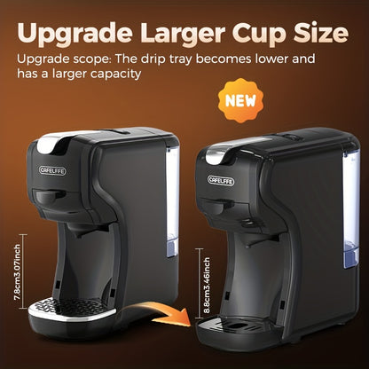 1pc Cafelffe Capsule Coffee Machine - Espresso Machine DG* Cappuccino Nes* Capsule Coffee Machine Coffee-Themed Gift Choice For Lovers/Father/Mother 19 Bar Hot/Cold Dual-Use High-Efficiency Extraction System Cappuccino Machin