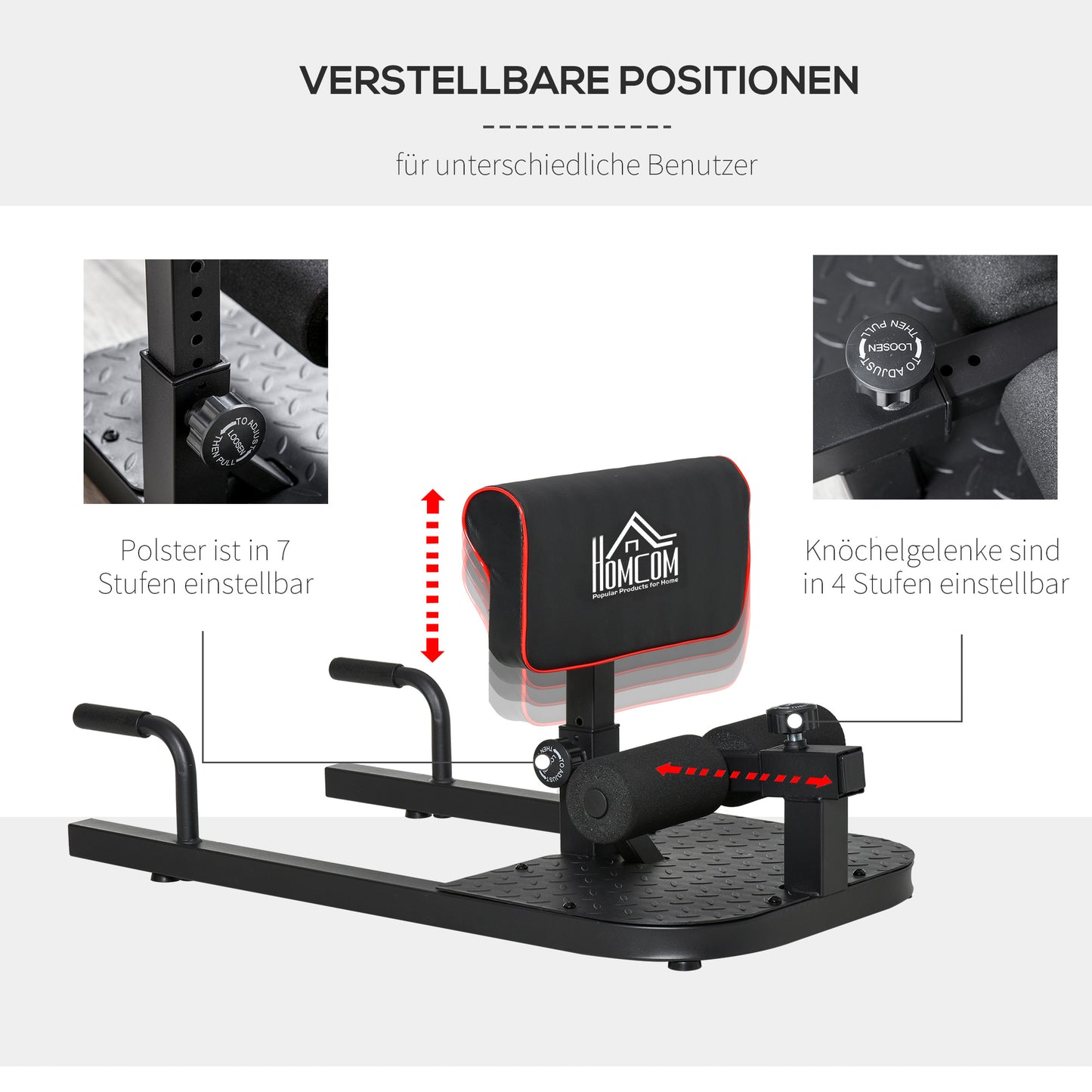 Sissy Squat Trainer – Knie Trainer – Leg Trainer – Buikspier Trainer – Bilspier Trainer – Zwart – 3-in-1 Verstelbaar – Stevig Stalen Frame Tot 120 Kg