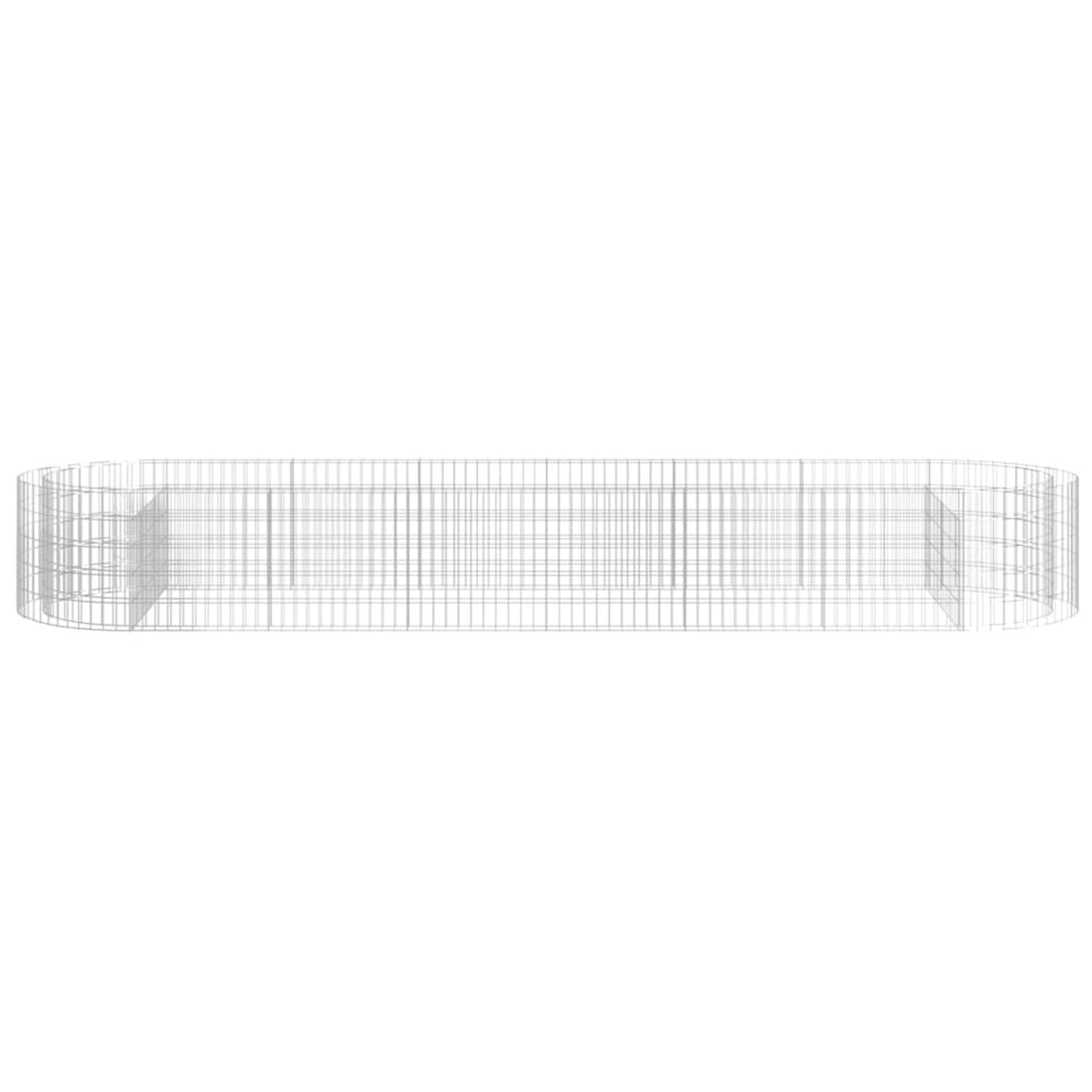 Plantenbak – Bloembak – Verhoogde Bak – Tuinbak – Kweekbak – 400x100x50 cm – Gegalvaniseerd IJzer, Stevige Stenen Maasstructuur