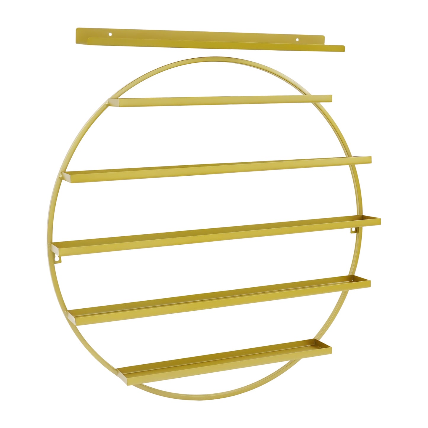 Circular Five-Layer Iron Nail Polish Gel Display Rack Six-Piece Set - Golden