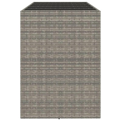 Outdoor Bar Tafel – Buitenbar Tafel – Tuinbar Tafel – Balkon Tafel – Terras Bar Meubel – Weerbestendig Kunststof Rattan – Groot Glazen Tafelblad 185x80x110 cm