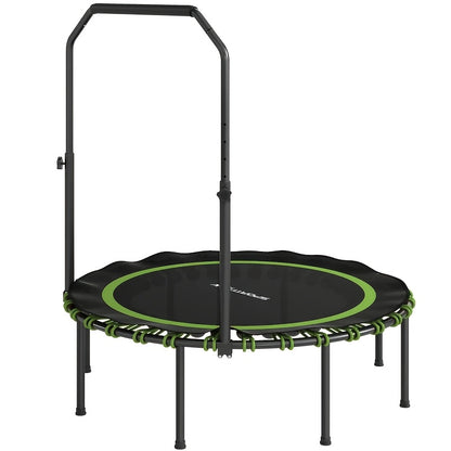 1 Foldable Indoor Fitness Exercise Workout Rebounder | 4-Level Adjustable Foam Handle, Supports Up to 150kg, Green