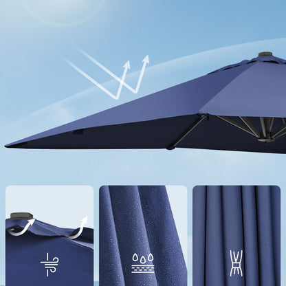 Parasol – Tuinparasol – Terrasparasol – Zweefparasol – Verstelbaar – UPF 50+ – Stevig Stalen Frame