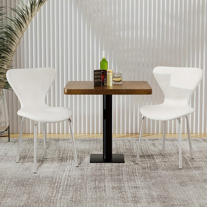 Eetkamerstoelen – Stoelen – Kuipstoelen – Designer Stoelen – Witte Fluwelen Stoelen – Ergonomisch Ontwerp – Metalen Frame