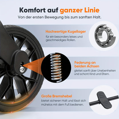 Inklapbare Bolderkar – Grote Bolderwagen – Inklapbare Trolley – Vouwwagen – Tuinwagen – XXL PU-wielen – Gevoerde Comfortabele Bekleding