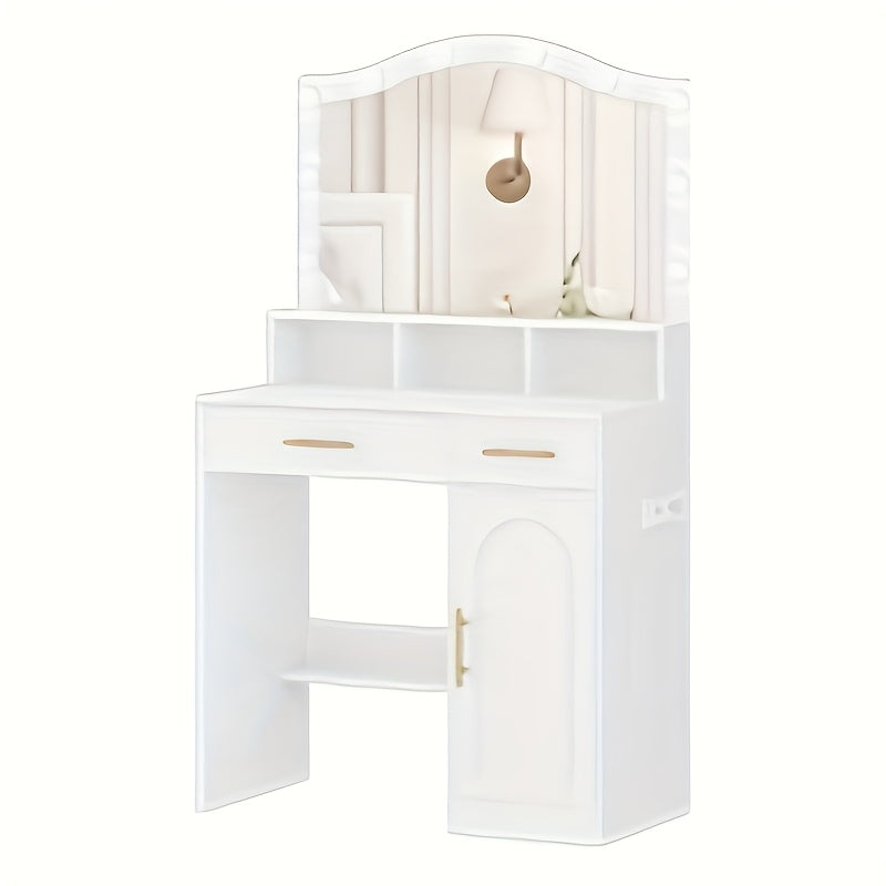 Make-up Tafel – Kaptafel – Schminktafel – Dressing Table – Toilette Tafel – Groot HD Spiegel – 3-Kleurige Instelbare LED-Verlichting