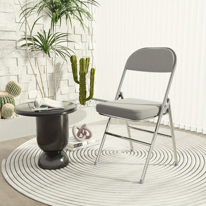 Inklapbare Stoelen – Vouwstoelen – Kantinestoelen – Klapstoelen – Vergaderstoelen – 4-delige Set – PU Gevoerd – Stevig Metalen Frame – Ruimtebesparend Design – Geschikt Voor Binnen & Buiten