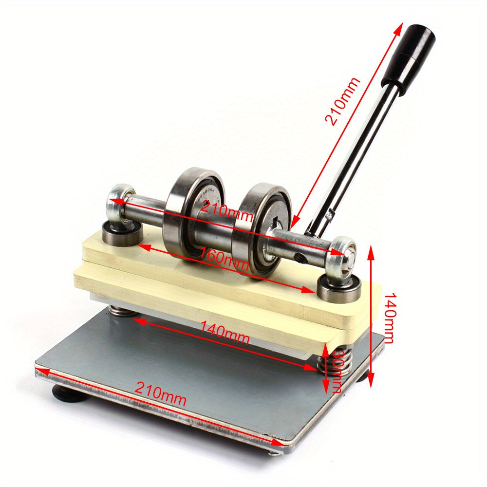 Stansmachine – Uitstanstoestel – Embossingmachine – Ponsmachine – Snijmachine – Roestvrij Staal – Handmatige Hefboom 210 mm