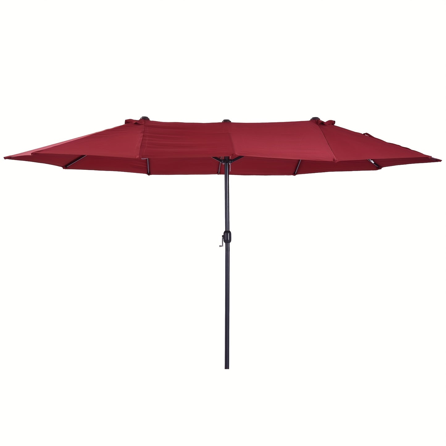 Parasol – Dubbele Parasol – Tuinparasol – Terrasparasol – Strandparasol – Rozenrood – UV-bestendig – Met Handmatige Slinger