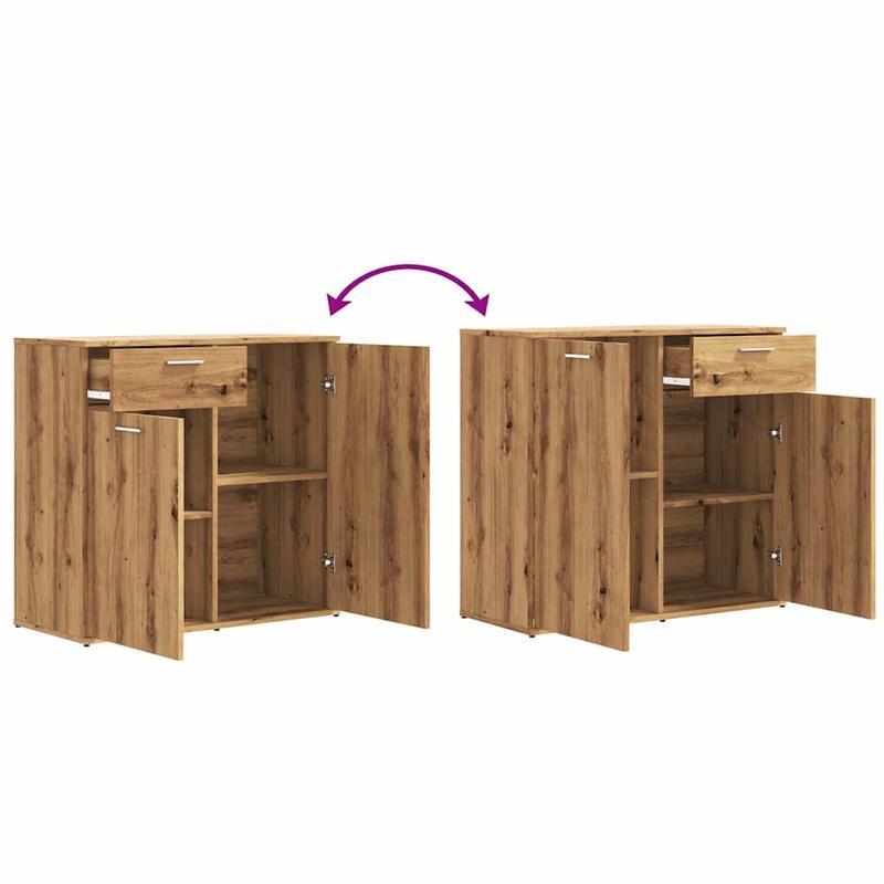 Bestekkast – Opbergkast – Ladekast – Dressoir – Commode – Handgemaakt Eikenhout – Compact Formaat 80x36x75 cm – Duurzaam & Multifunctioneel