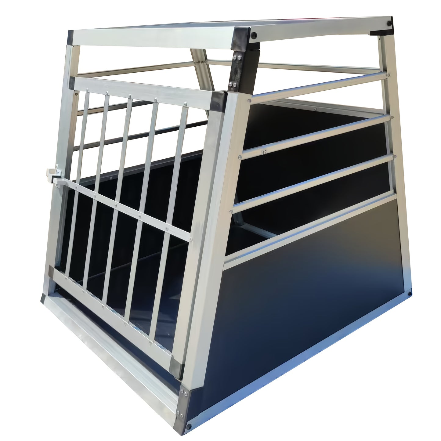 Hondenbench – Hondenreismand – Hondenkooi – Hondenbox – Transportbench – Aluminium – 54x69x50 cm – Zwart