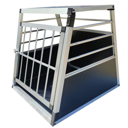 Hondenbench – Hondenreismand – Hondenkooi – Hondenbox – Transportbench – Aluminium – 54x69x50 cm – Zwart