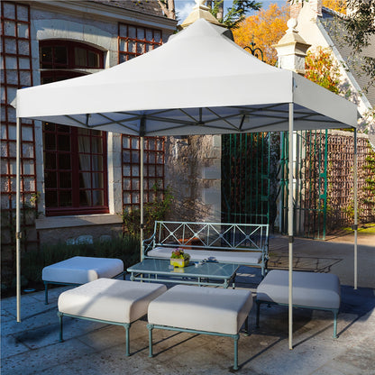 Partytent – Paviljoen – Tuintent – Feesttent – Opvouwbare Tent – 3x3 m – Waterdicht – UV Bescherming 50+ – Stevig Frame – Winterbestendig – Wit