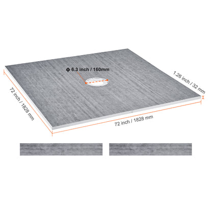 Douchebak – Douchevloer – Doucheplaat – Douchebakken – Douchefundering – Lichtgewicht EPS Materiaal – Waterdicht HDPE Membraan 1828x1828 mm Met Centrale 160 mm Afvoer