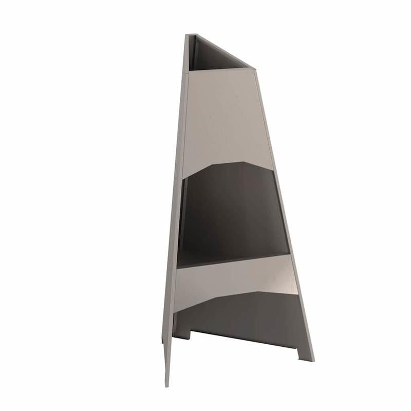 Grote Buitenhaard – Terrashaard – Vuurschaal – Tuinhaard – Buitenkachel – Metalen Verticale Tapered Stove – Bruine Poedercoating Houtlook – 50x50x95 cm – Robuust & Weerbestendig