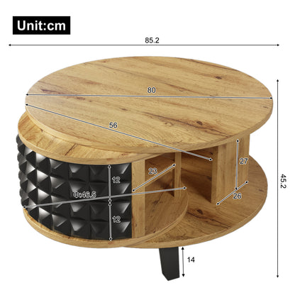 Coffee Table, Swivel Table, Side Table with Concealed Built-in Storage