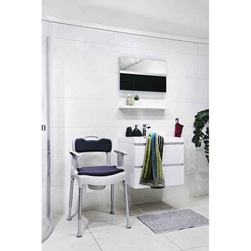 Etac Swift Commode - a Toilet-Shower Chair (Multi-Functional) with Removable: Armrests And Backrest (160 Kg)