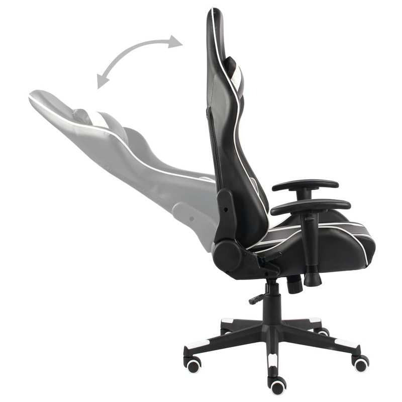 Gaming Stoel – Bureau Stoel – Gamestoel – Werkstoel – Witte Kleur – Ergonomisch Ontwerp – Verstelbare Zit- En Armleuning