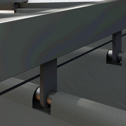 Pergola – Tuinpaviljoen – Terrasoverkapping – Prieel – Overkapping – Verstelbare Zonwering 3 Standen – Stevig Aluminium 3x3m Donkergrijs