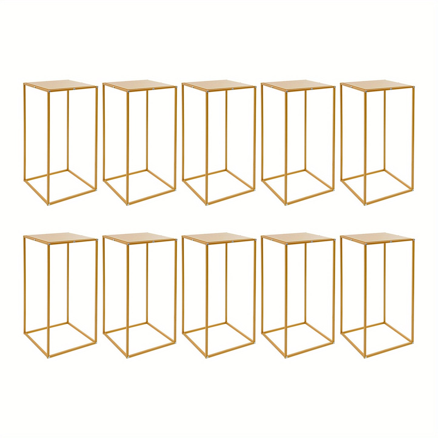 Wedding Flower Stand, Geometric Metal Flower Stand, Rectangle Flower Holder, Venue Decoration Setup, Tabletop Flower Arrangement, Rectangle Vase Stand, Rectangular Metal Frame, Heavy-Duty Stand, Rust-Resistant Metal
