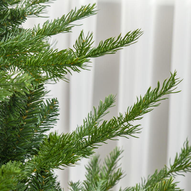 Kerstboom kunststof – Kunstkerstboom – Kerstboom kunst – Feestboom – Voorgemonteerde kerstboom – Vooraf gemonteerd – Stevige voet – Realistische kunststof takken
