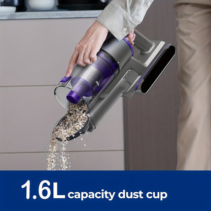 Stofzuiger – Draadloze Zuiger – Zakloze Cleaner – Handstofzuiger – Kruimeldief – Krachtige Zuigkracht 64 kPa – Lichtgewicht Metalen Design Paars