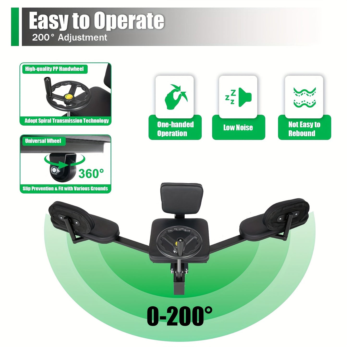 Split Stretcher – Spiertrainer – Flexibiliteitstrainer – Splitsmachine – Stretchapparaat – Maximaal 180° Spreidstand – Draaggewicht 300 kg