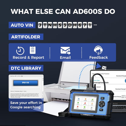 OBD2 Scanner – Diagnose Scanner – Codelezer – Auto Uitleesapparaat – Uitleesapparaat – 9 Resetfuncties – Draadloze Voeding via OBD-poort