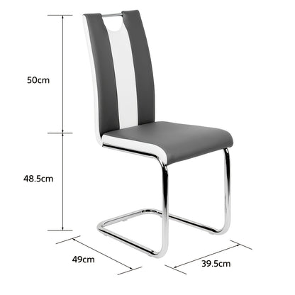Eetkamerstoel – 4-Delige – Eetkamerstoel Set – Design Stoelen – Kunstleer Stoelen – Armloze Stoelen – Stevig Frame – Gemakkelijk Schoon Te Maken